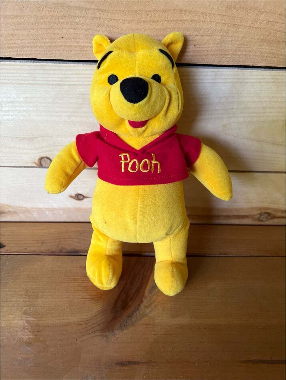 Vintage Mattel Arcotoys Disney Winnie the Pooh Plush Bear with Red Shirt